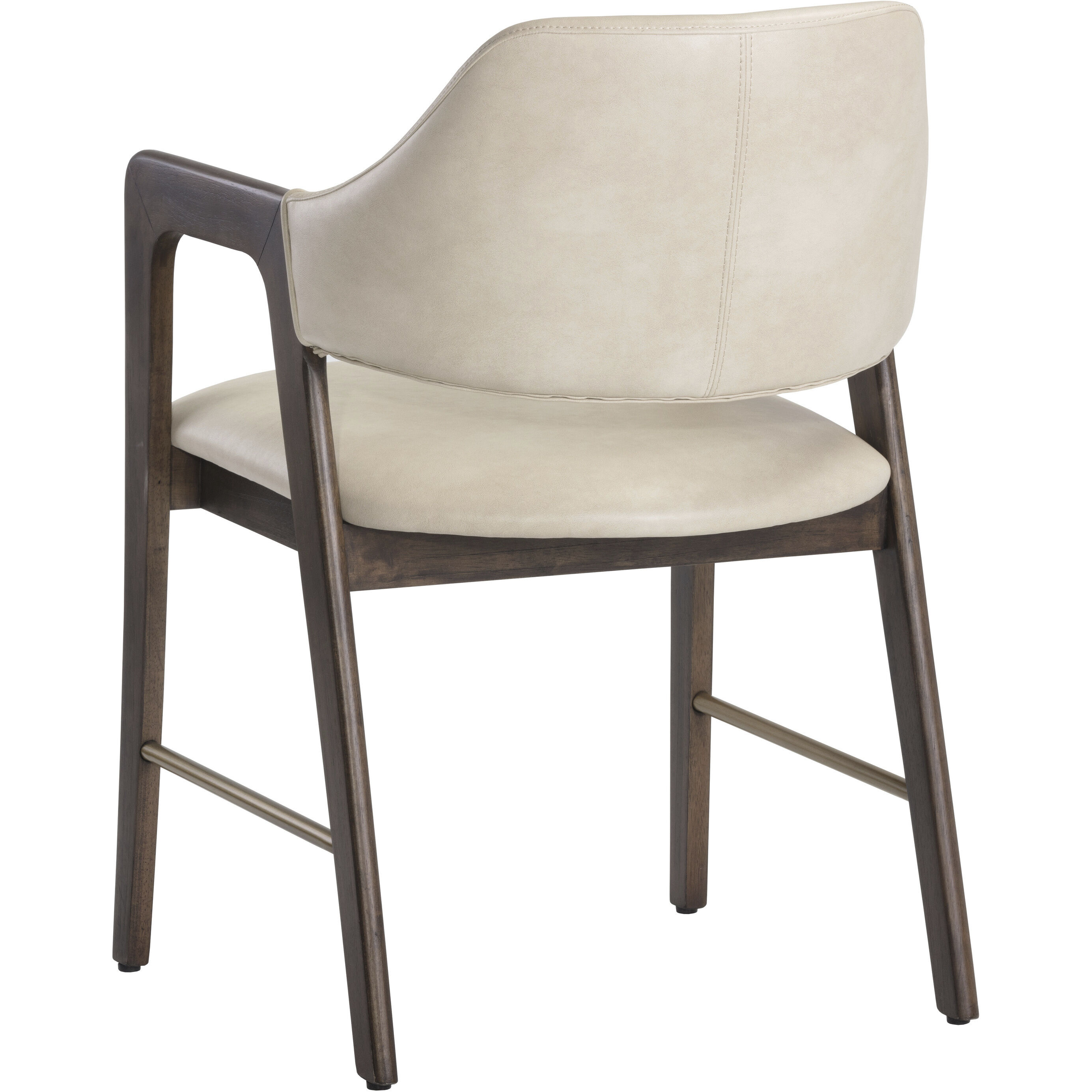 Milton Smoke Acacia / Bravo Cream Dining Armchair